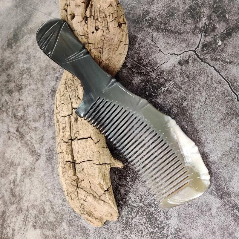 Handmade 100% OX Horn Anti-static Long Detangling & Styling Hair Comb for Women & Men 6