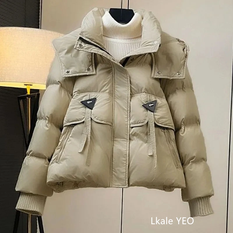 New 2025 Loose Comfortable Be All-match Ladies Cotton Padded Outerwear Elegant Hooded Thicken Women's Down Cotton Jacket
