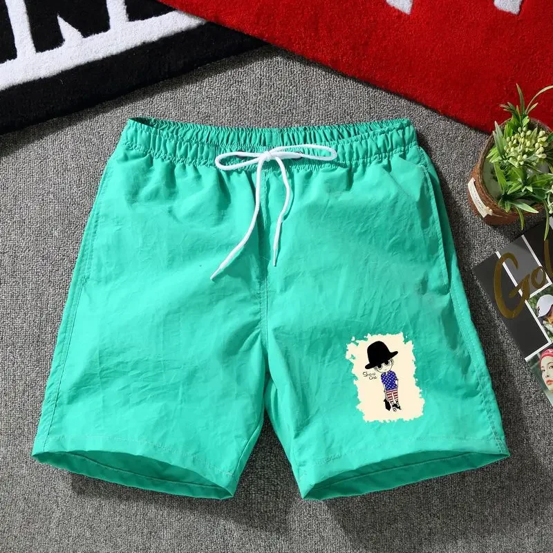 thumbnail image 1 of Pantalones cortos para hombre, pantalones cortos de playa de gran tamaño con gráficos de anime para hombre, pantalones cortos de diseñador de moda personalizados XL con ropa al por mayor, 1 of 5