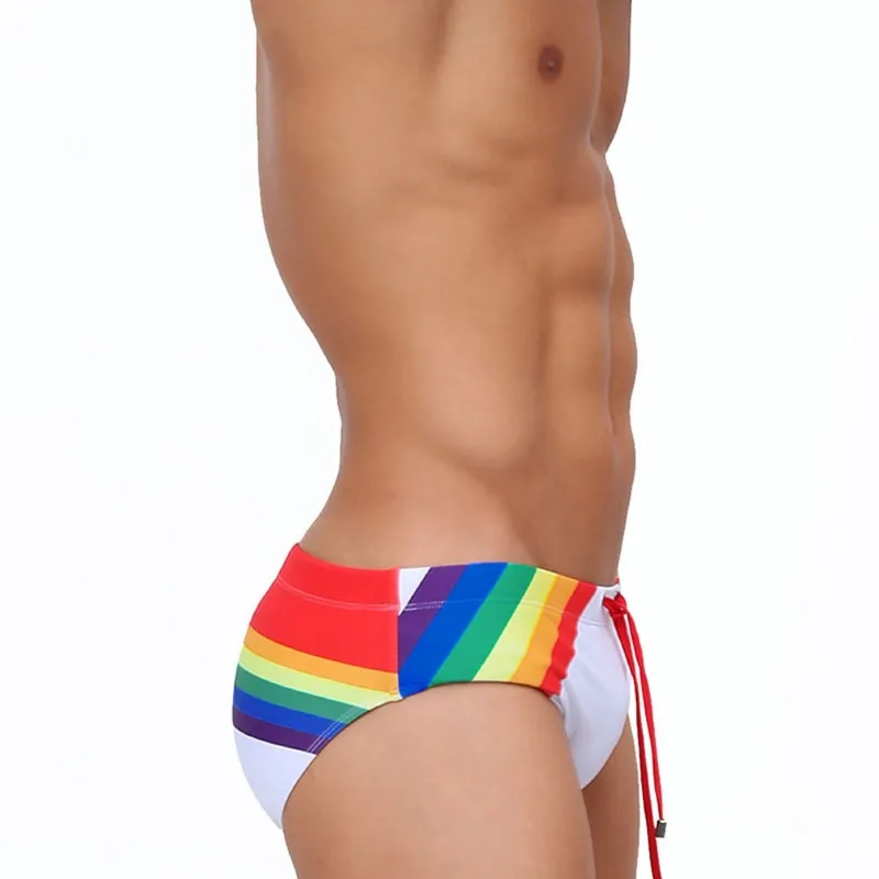 Men Swimwear Sexy Swimming Trunks Briefs Low Waist Swim Brief Man Swimsuit Beachwear Bikini Quick Dry Breathable Surfing Shorts