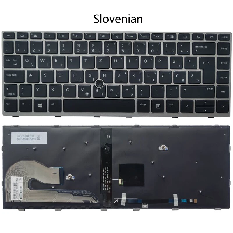 Retroiluminado cf cz ro sv Teclado para hp Elitebook 840 g5 846 g5 745 Canadense Francês Checo Romeno Esloveno com Luz de Fundo Novo - Imagem 5
