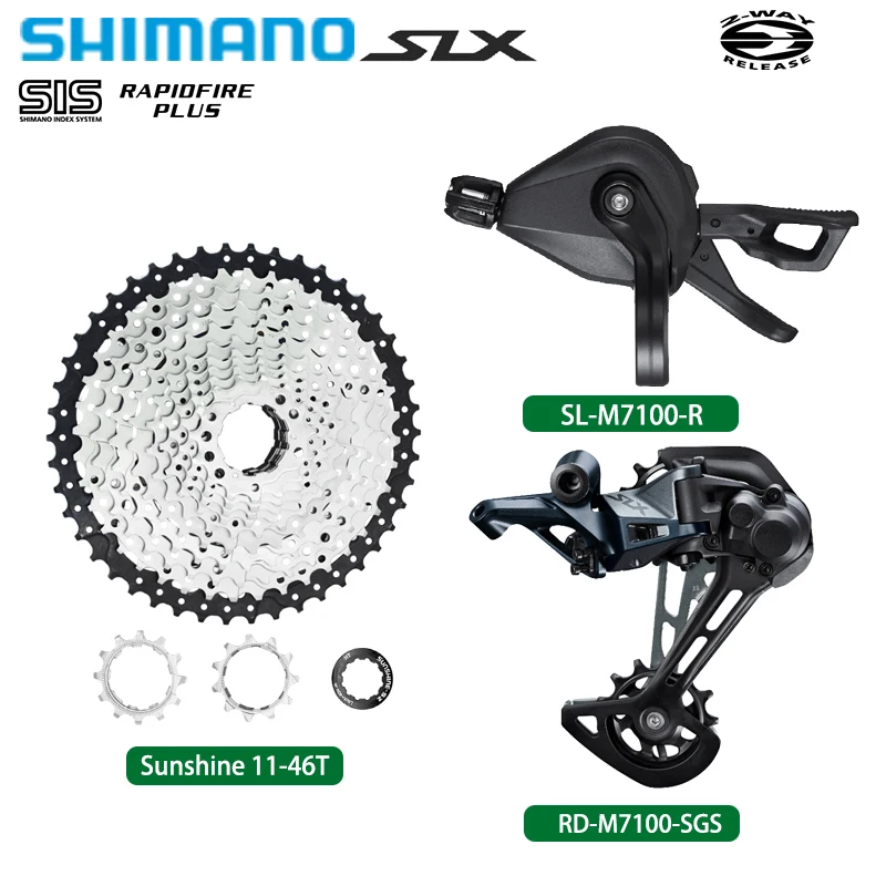 

Переключатель передач SHIMANO SLX M7100 1x1 2V, рычаг переключения передач 10-51T, кассета Sunshiine, маховик 11-46/50/52T, комплект 1X12S