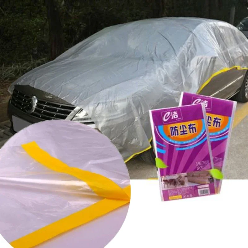 Large Protective sheet Sheet Cover Outdoor Waterproof Clear 2.75*3.65m Transparent Polythylene Dust Protection Plastic Hot