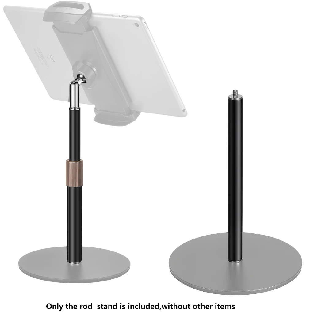 Metal Tube Extendable Rod Selfie Stick Monopod Extention Pole Stand Holder with 1/4inch Screw Ball Head for Mobile Phone Cameras