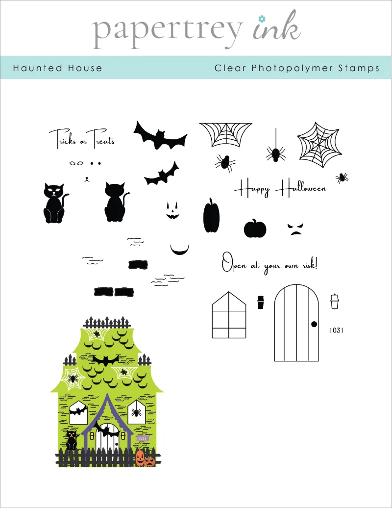 

Happy Halloween Haunted House 2022 New Clear Stamp Scrapbooking for Paper Making Cutting Dies Frame Card Craft Supplies