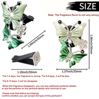 Clip de décoration de parfum de sortie de climatisation de voiture, Clip de décoration de Purification d'air Double papillon Double couleur pour intérieur de voiture 5