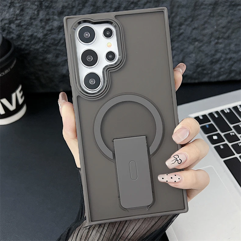 حافظة لهاتف Magsafe غير لامعة مدرعة مغناطيسية للشح...