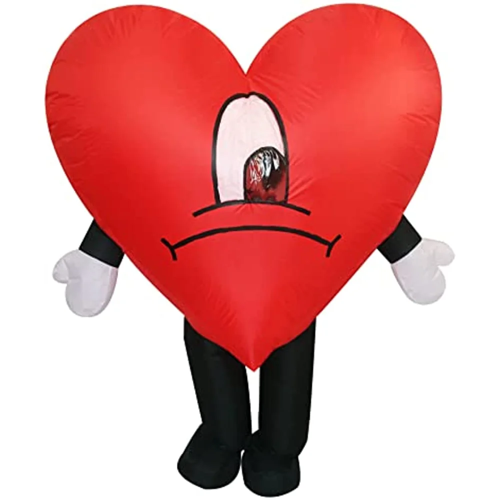 

Inflatable Red Love Heart Costume Blow up Suit Mascot Costume Fun Adult Halloween Costume Valentines Christmas Party cosplay