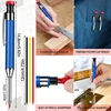 Metal Woodworking Mechanical Pencil With 2.8mm 10pcs/box Lead and Eraser, Deep Hole Marker Carpenter Architect Drawing Pencils 6