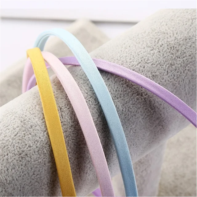 Diademas de satén para niña y mujer, 10 piezas, 5mm, aros coloridos para el pelo, diadema de Metal, accesorios de joyería - Imagen 4