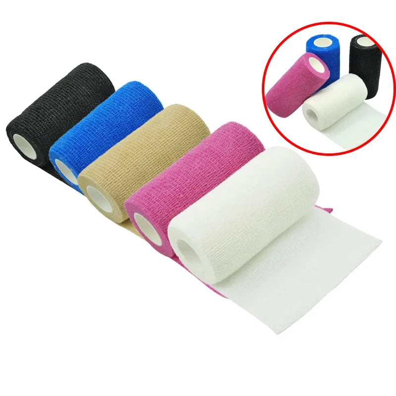 1/6pcs Self-adhesive Elastic Bandage Elastoplast First Aid Sport Bandage Tape Multi-size For Knee Finger Ankle Palm Shoulder