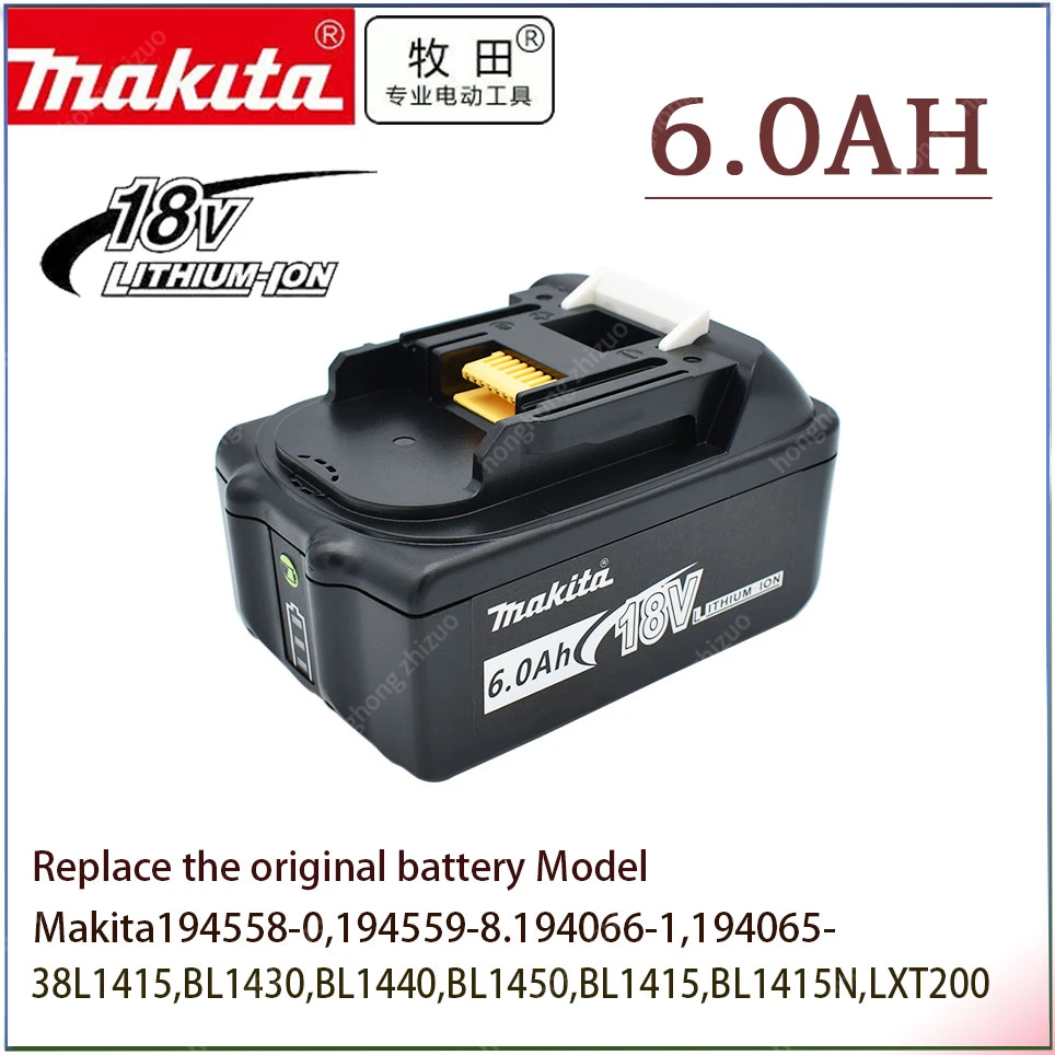 

Makita 18V 6000mAh Rechargeable Power Tools Battery 18V6.0ah makita with LED Li-ion Replacement LXT BL1860 BL1850 Charger