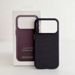 Premium Woven Magnetic Protective Cover - iPhone 15 (Purple with BOx)