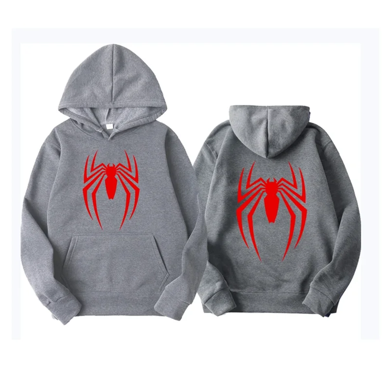 Fashion printed Spider Hoodie Sweatshirt For Men Casual Pullover