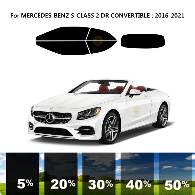 

Precut nanoceramics car UV Window Tint Kit Automotive Window Film For MERCEDES-BENZ S-CLASS A217 2 DR CONVERTIBLE 2016-2021