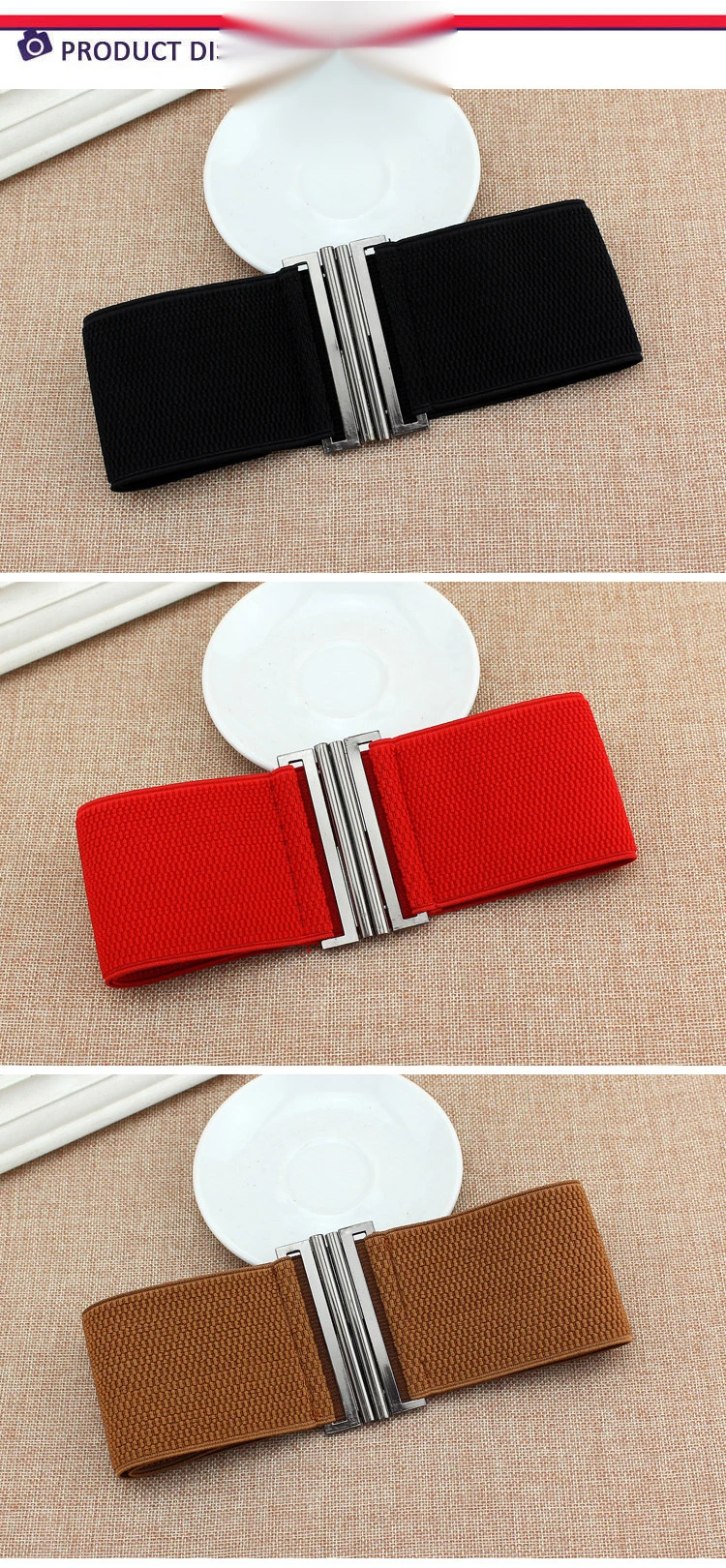 Abito da donna alla moda, ampio e stretto con bottoni, cintura elastica versatile per quattro stagioni. Cintura decorativa da donna_voghion.com