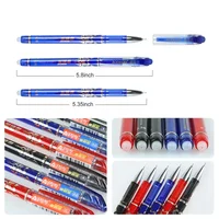 52Pcs/Set Gel Pen Erasable Refill Rod Erasable Pens 0.5mm Blue Black Washable Handle School Writing Stationery Gel Ink Pen 2