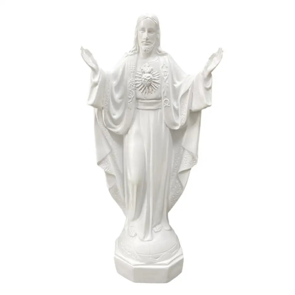 Jezus Christus standbeeld beeldje hars zoon van God sculptuur christelijke religie beeldje Jezus model ornament cadeau voor thuiskantoor kunst ambacht