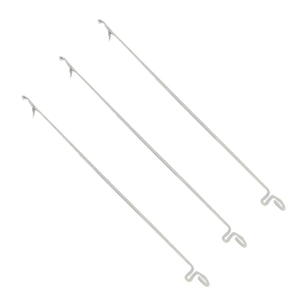 3Pcs 스테인레스 스틸 마이크로 링 비딩 바늘, 유연한 와이어가 있는 작은 후크, 쉬운 비드 스레딩 DIY 쥬얼리 제작용