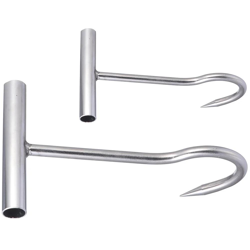 

Meat Hooks T- Handle Hook T Shaped Steel Meat Hook Meat Poultry Tool Chicken Hook Turkey Lifting Forks For Butchering