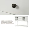 TREXM Farmhouse Wood/Glass Sideboard Console Table with Bottom Shelf - White Buffet Storage Cabinet for Living Room 6
