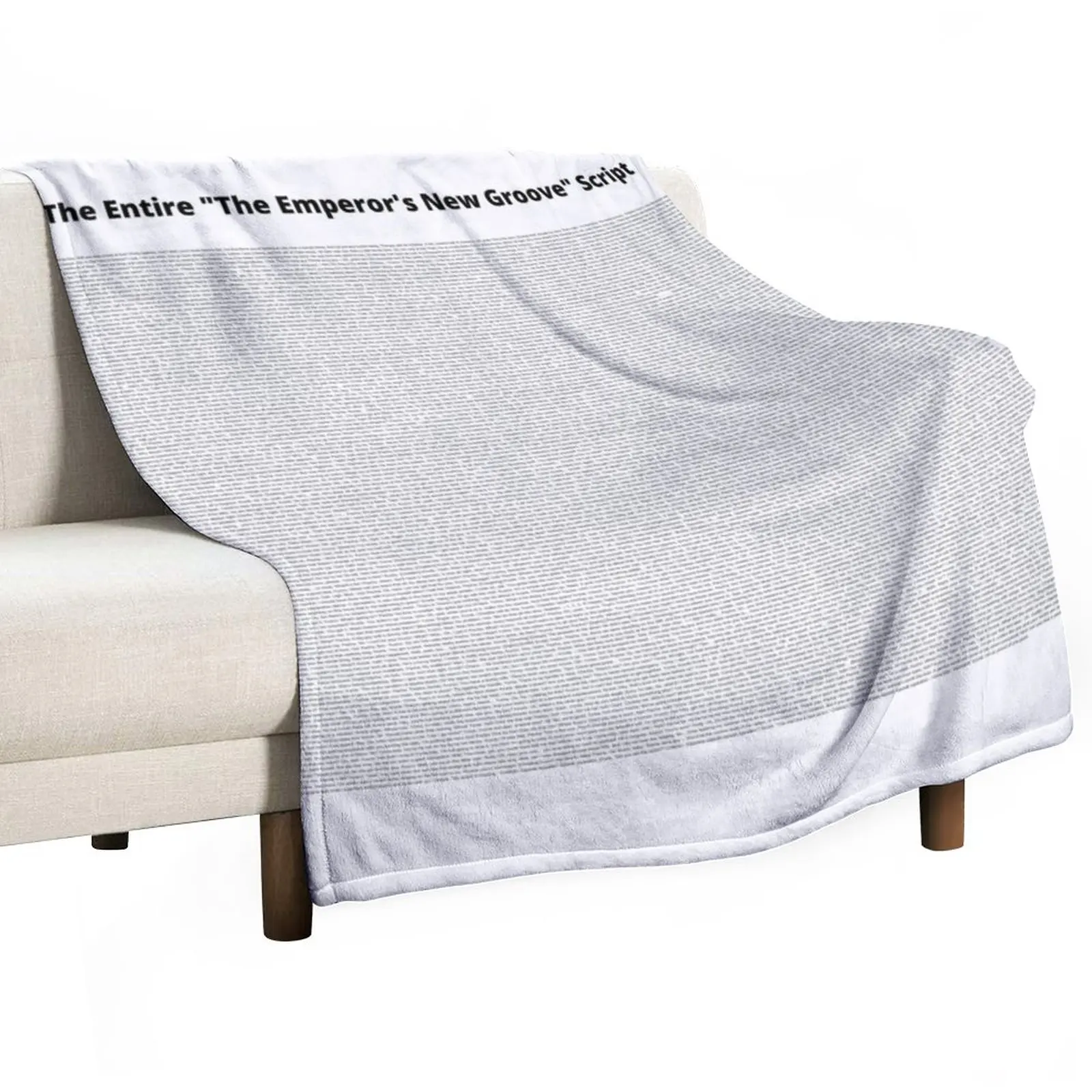 

The Entire The Emperor's New Groove Script Throw Blanket Retro Blankets Sofas