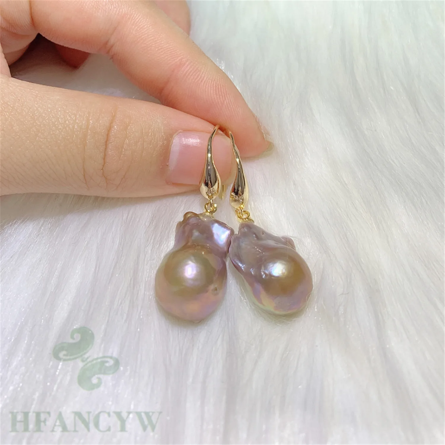 

Freshwater Color Baroque Pearl Earring 18k Ear Stud Bridal Everyday Gemstone Women Platinum Men Teens Wedding Gold Crystal Drop