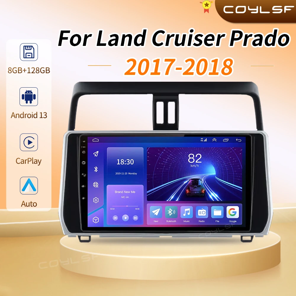 

Android Car Radio For Toyota Land Cruiser Prado 150 2017-2018 Stereo Multimedia Video Player Navigation GPS 2din DVD