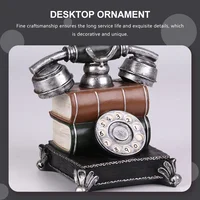 Phone Telephone Piggy Bank Retro Decor Exquisite Coin Container Toy Child Kid Phones 2
