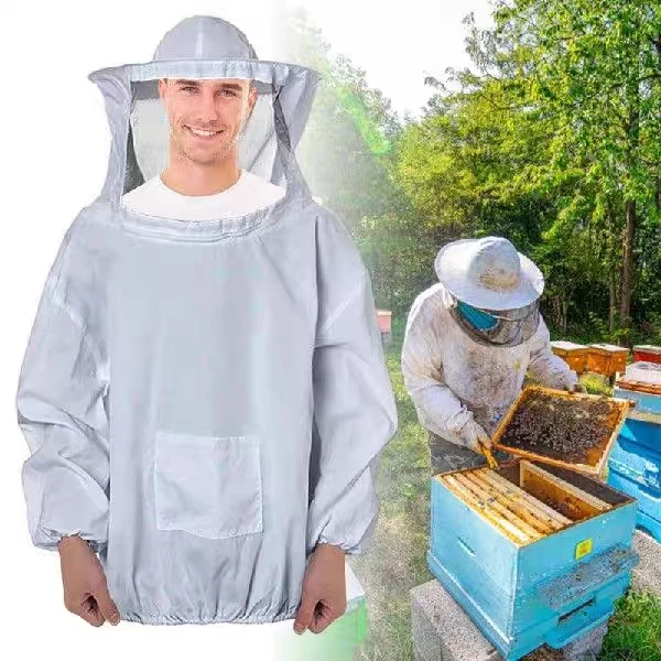 Beekeeping Clothing Full Body Beekeeping Suit Anti-sting Breathable Protective Jacket for Beekeeper Hooded Beekeeping Tools