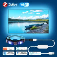 Smart LED Strip Lights RGB 5050 Tuya WiFi Zigbee Phone Control USB LED Flexible Ribbon Tape for TV Backlight Room Home Party 1