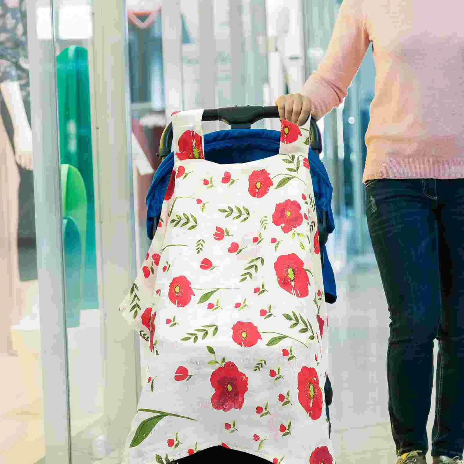 

Baby Girl Car Seats Canopy Breathable Car Seats Cover Cotton Baby Stroller Cover