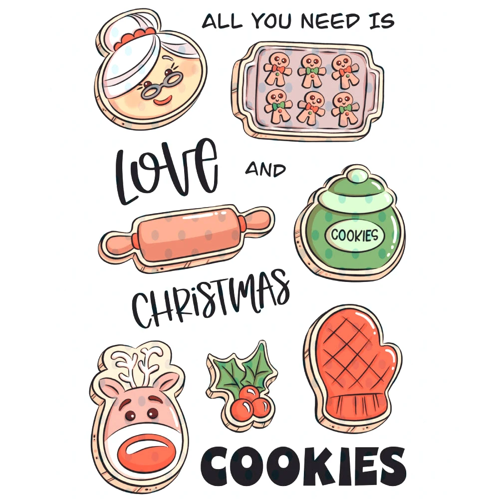 

Любовь и Рождество печенье прозрачные штампы и координация вырезания штампы для DIY Скрапбукинг фото Декор тиснение создание карт X24