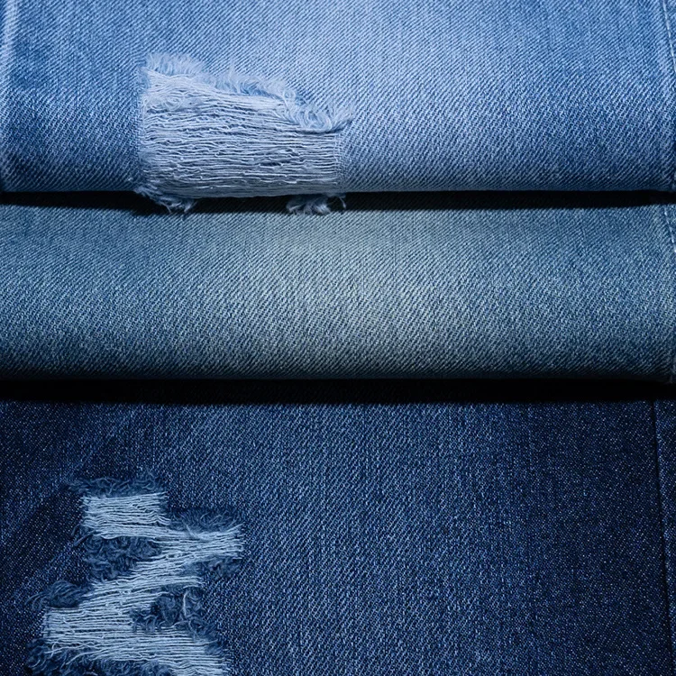 Medium Thin Flow Spun Indigo Slant Denim Fabric for Spring Autumn Children's Clothing Women's Clothing Jeans Fabric
