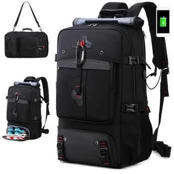Zaino da viaggio per uomo e donna Borsa da trasporto grande con scomparto per scarpe Approvato da Airlines Zaino per laptop da 17 pollici Borsa da palestra