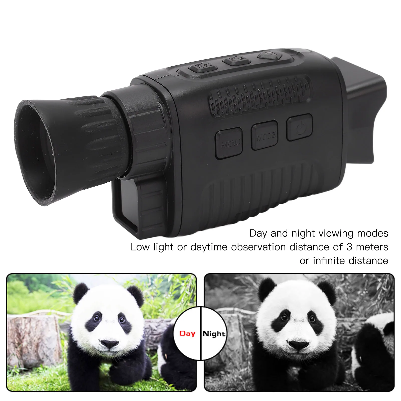 Digital Infrared Monocular 5X HD Rechargeable Night Vision Infrared Monocular with 1.5 Inch Color Display