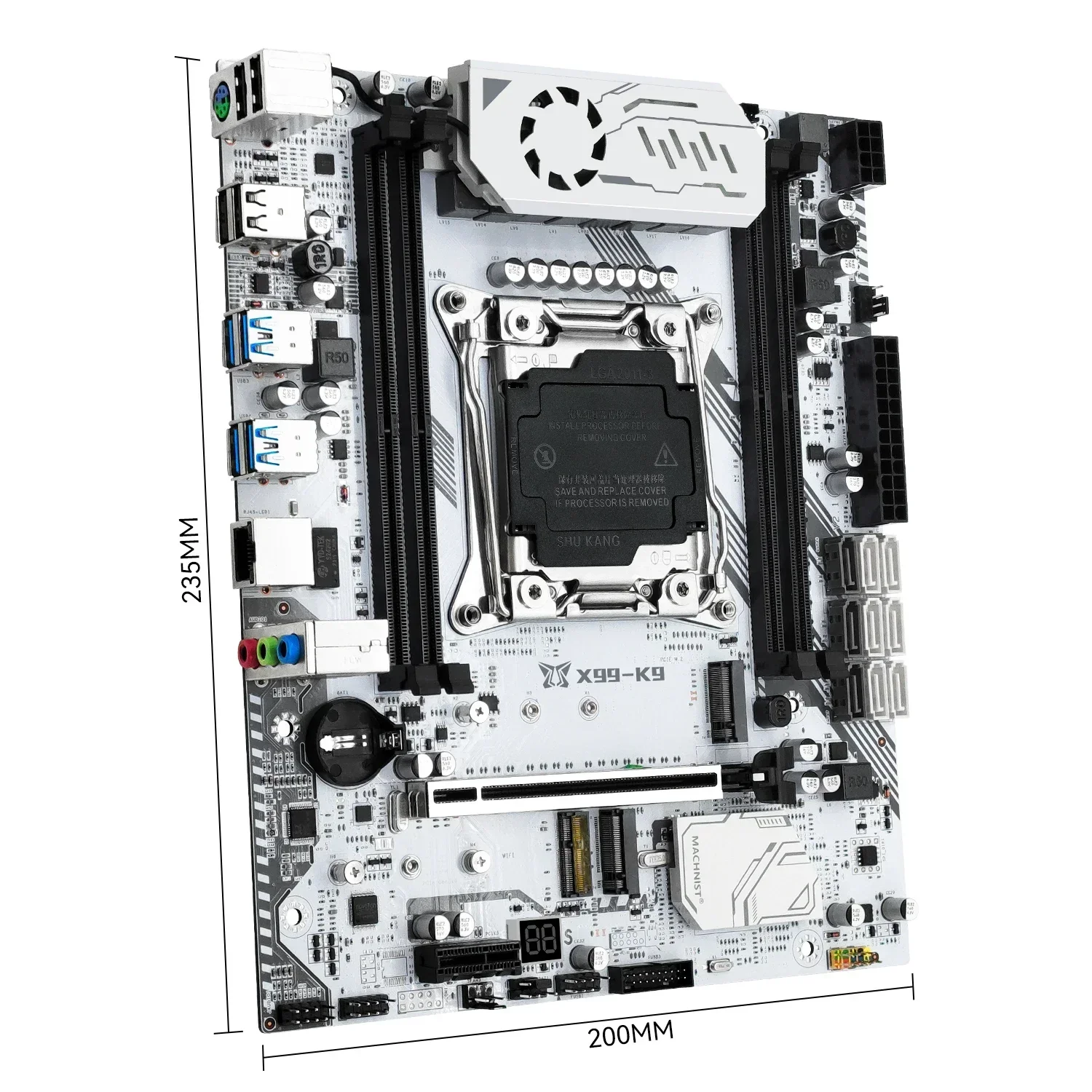 MACHINIST X99 K9 마더보드 키트 세트 LGA 2011-3, Xeon E5 2698 V3 CPU 프로세서 64GB(4*16G) DDR4 ECC 메모리 NVME M.2 USB3.0