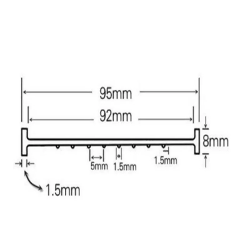 3Meter/5meter T type Genuine original garage door bottom shuttergate. Electric door bottom sealing rubber strips of leather