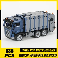 Moc Building Blocks Garbage Truck Model Technology City Cars Model Brick DIY Assembly Holiday Gifts Construction Set Toys 1