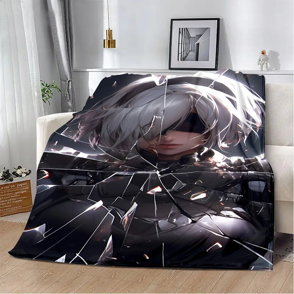 Game NieR Automata Printed Blanket Picnic Blankets Warm Blanket Soft and Comfortable Blanket Home Travel Birthday Gift 6