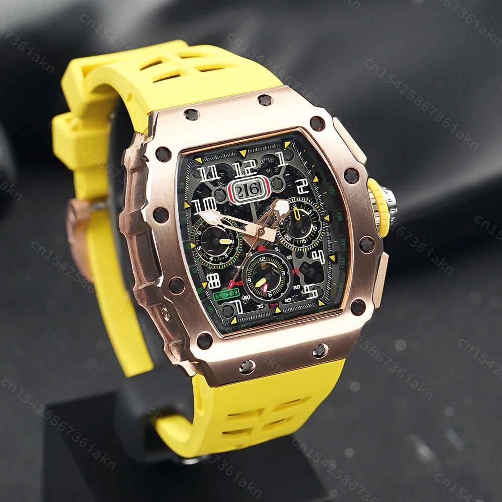 2022 Fashion New Men's Automatic Watch Stainless Steel Material Rubber Strap Sapphire Glass Mirror Casual Sports Waterproof