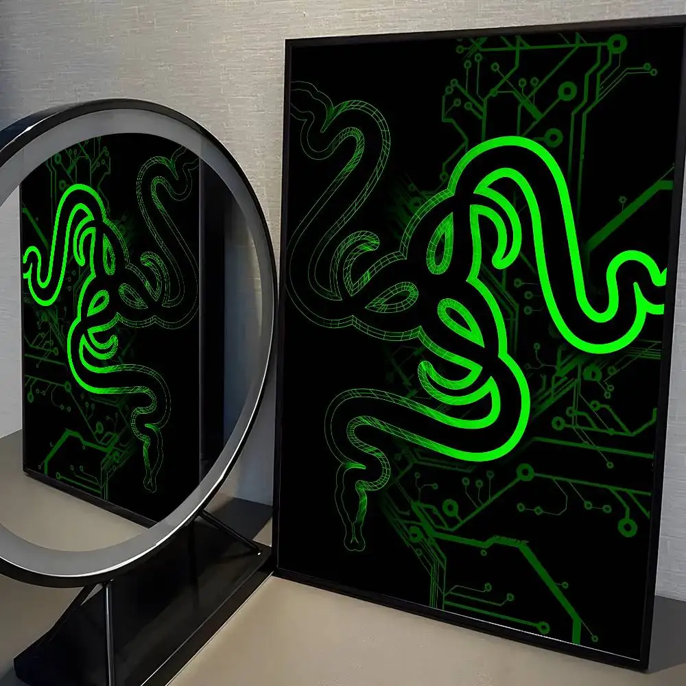 Mode Logo R-Razer Poster Aufkleber Vintage Film Poster Drucken Wasserdichte Wand Kunst Für Wohnzimmer Schlafzimmer Home Decor – Detail 5