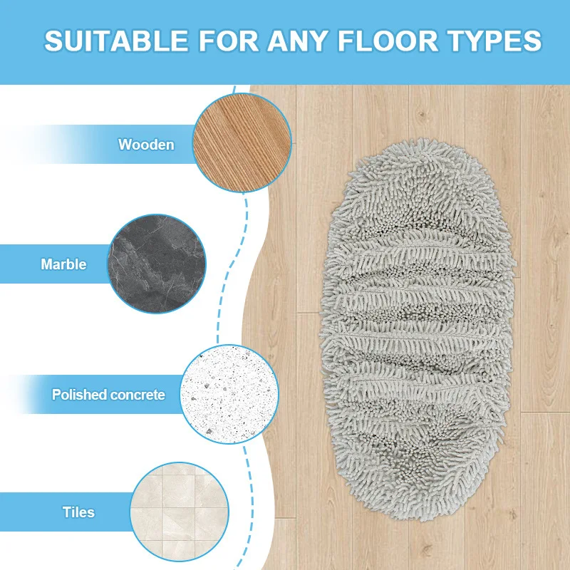 Reusable Microfiber Mop Pads 2pcs for Swiffer Sweeper XL Dry Sweeping Wet Mop Cloths Replacement Sweeping Mopping Pad Refill