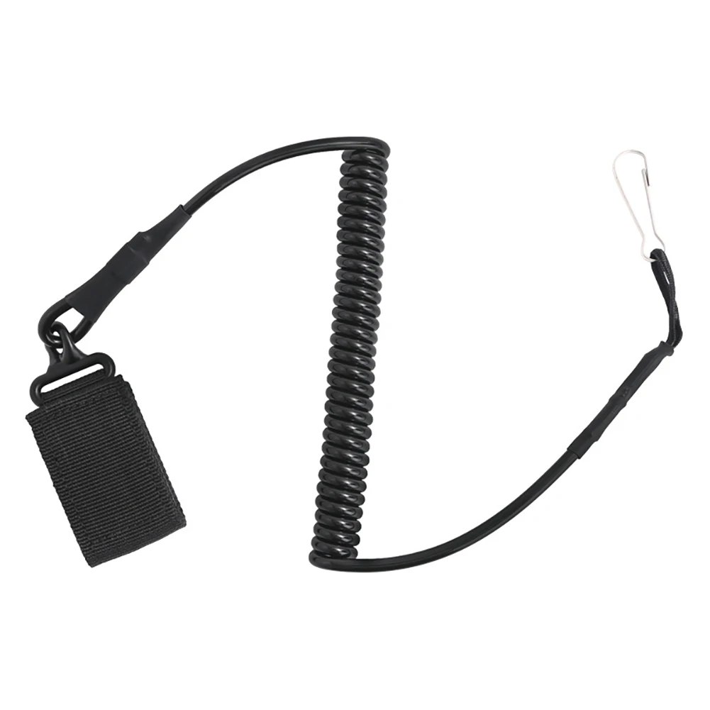 Outdoor Sports Tactical Spring Rope Retractable Anti-Loss Wristband Lanyard Multi-function Clip for Outdoor Tools Keys