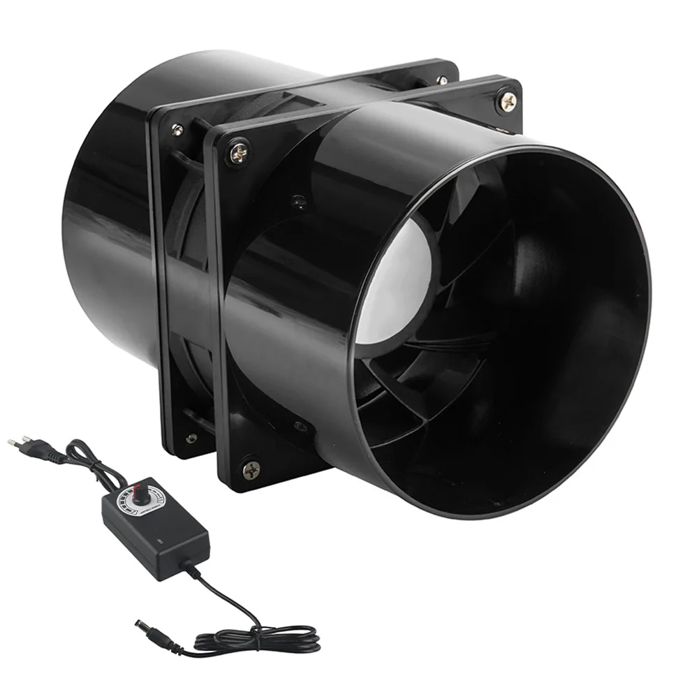100 มม.พัดลม DC12 V พัดลม Axial Fan ท่อไอเสียพัดลมตัวควบคุมความเร็วระบายอากาศไอเสียพัดลมเครื่องมือห้องครัวอะไหล่ 1