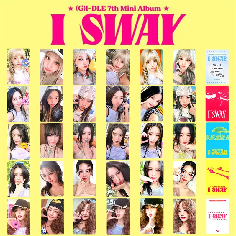 KPOP Gidle New Album Collection LOMO Card Fan Girl Collection Gift Postcard (G) I-DLE K-pop Photo Card 5pcs/set