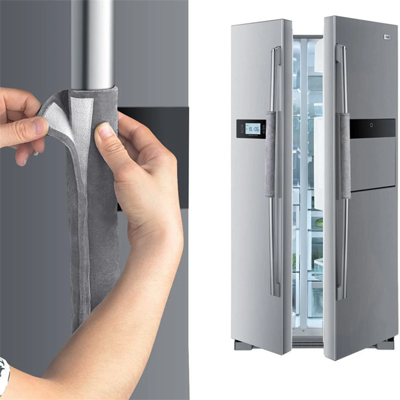 Cloth Handle Cover Door Knob Cover Flannel Refrigerator Handle Gloves Home Tool Accessories Double-door Fridge Door
