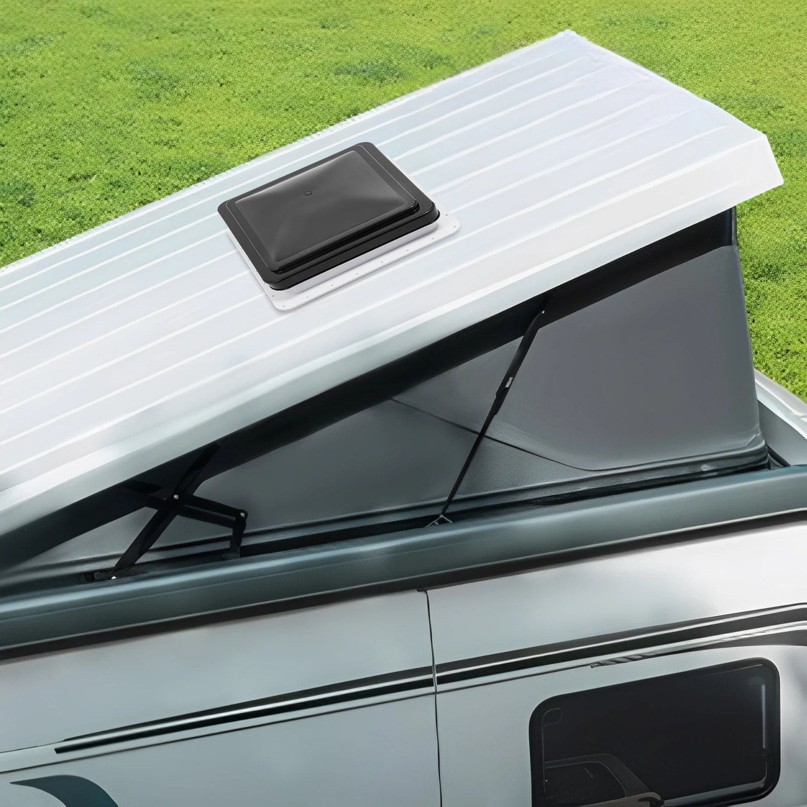 Universelles Oberlicht für Wohnmobile, 35,6 x 35,6 cm, mit Ventilator und Moskito-Bildschirm, wasserdicht, staubdicht, für Wohnmobil, Wohnmobil – Detail 14