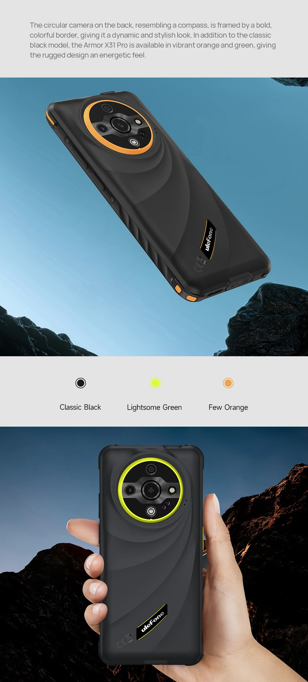 Ulefone Armor X31 Pro 5G Rugged Phone Android 14 Waterproof Smartphone 6.56”16GB RAM 256GB ROM Sony ® Night Camera 64MP NFC