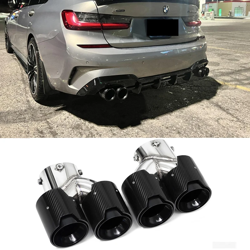 Carbon Fiber Exhaust Tip For BMW G23 M440i G20 G21 M340i G42 M240i Dual M Exhaust System MPE Nozzle Muffler